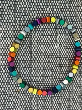 Colorful Multicolor Disc Necklace - Unbranded